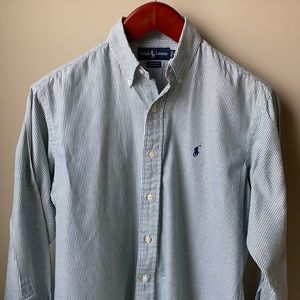 Polo Ralph Lauren Yarmouth Green University Stripe Shirt, 15-32/33